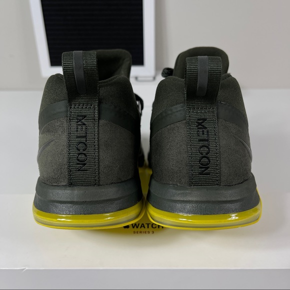 NIKE METCON FLYKNIT 3 SEQUOIA BRIGHT CITRON MENS WEIGHTLIFTING TRAINING SHOES SI - Picture 3 of 10